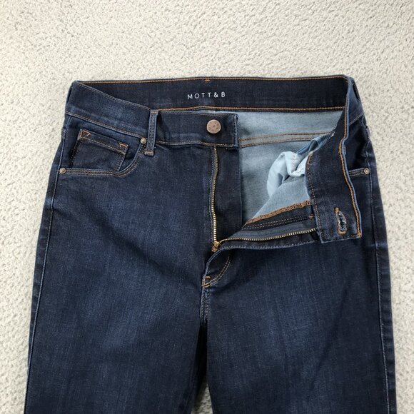 MOTT & BOW Jeans Womens Size 32x28 Jane Skinny High Rise Dark Wash Stretch Denim - Picture 4 of 13